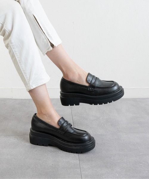 Fabby fabby（ファビィーファビィー）の「チャンキーヒールローファー（ローファー・レディース・ブラック・MEDIUM/LARGE/SMALL）」の14枚目の写真