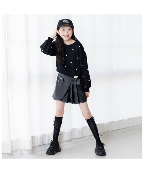 algy(アルジー)の「りぼんルーズソックス(ソックス/靴下・キッズ・グレー/オフホワイト/ブラック・21/24)」の4枚目の写真