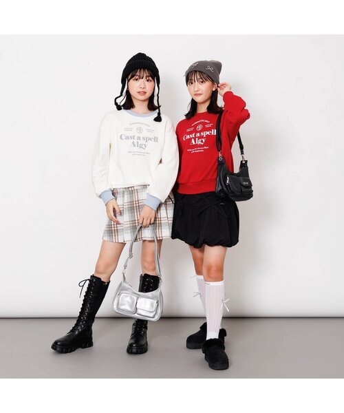 algy(アルジー)の「りぼんルーズソックス(ソックス/靴下・キッズ・グレー/オフホワイト/ブラック・21/24)」の17枚目の写真