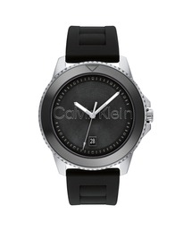 Calvin Klein | 「Calvin Klein/カルバンクライン」AQUEOUS　アクエアス  ブラック ダイヤル ラバー 44mm(アナログ腕時計)