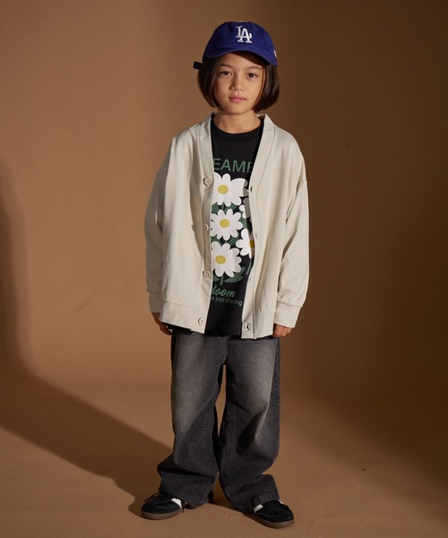 PAIRMANON STREET（ペアマノンストリート）の「【PAIRMANON STREET】マルチファンクション 吸水速乾 カーディガン（カーディガン/ボレロ・キッズ・オフホワイト/チャコールグレー/ブルー/ベージュ/ブラック・100/110/120/130/140/150/160）」の6枚目の写真