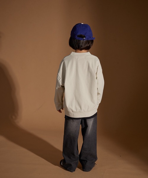 PAIRMANON STREET（ペアマノンストリート）の「【PAIRMANON STREET】マルチファンクション 吸水速乾 カーディガン（カーディガン/ボレロ・キッズ・オフホワイト/チャコールグレー/ブルー/ベージュ/ブラック・100/110/120/130/140/150/160）」の8枚目の写真