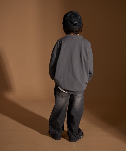 PAIRMANON STREET（ペアマノンストリート）の「【PAIRMANON STREET】マルチファンクション 吸水速乾 カーディガン（カーディガン/ボレロ・キッズ・オフホワイト/チャコールグレー/ブルー/ベージュ/ブラック・100/110/120/130/140/150/160）」の16枚目の写真