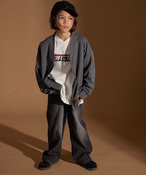 PAIRMANON STREET（ペアマノンストリート）の「【PAIRMANON STREET】マルチファンクション 吸水速乾 カーディガン（カーディガン/ボレロ・キッズ・オフホワイト/チャコールグレー/ブルー/ベージュ/ブラック・100/110/120/130/140/150/160）」の17枚目の写真