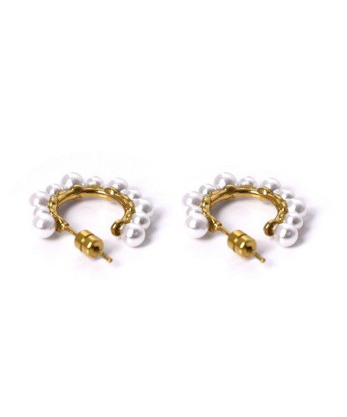 LHME（エルエイチエムイー）の「【WEB限定】“MELLOW”パールフープピアス/サージカルステンレス（金属アレルギー対応）【LHME / エルエイチエムイー】（ピアス（両耳用）・レディース・ゴールド・ONE SIZE）」の18枚目の写真