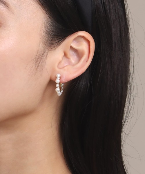 LHME（エルエイチエムイー）の「【WEB限定】“MELLOW”パールフープピアス/サージカルステンレス（金属アレルギー対応）【LHME / エルエイチエムイー】（ピアス（両耳用）・レディース・ゴールド・ONE SIZE）」の17枚目の写真