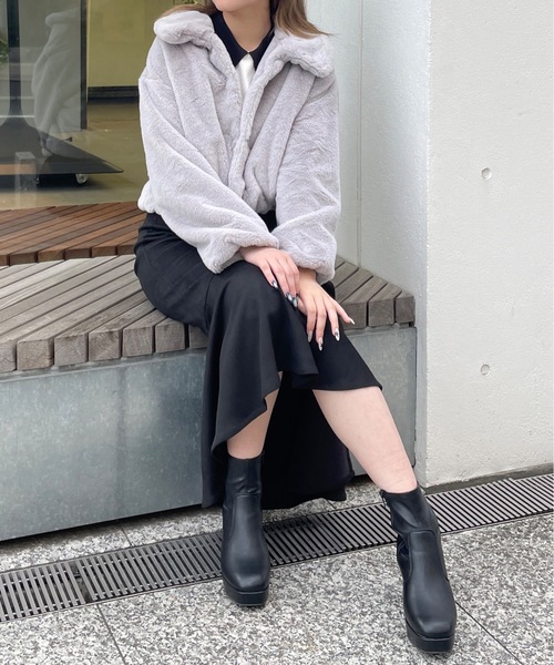 one way(ワンウェイ)の「ファーショートジャケット(その他アウター・レディース・グレー/ブラック/ベージュ/ホワイト/ピンク・FREE)」の21枚目の写真