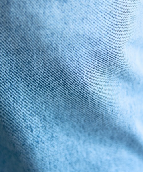 slattgir（スラットジール）の「高身長　綿100%サイドフリンジデニムワイドパンツ（トールサイズ）Essenave（デニムパンツ・レディース・ブルー系/ブラック系・64/67/70/73/76/80/84/88/96/104）」の5枚目の写真