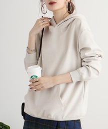 ユニセックス スウェード ワイド パーカー