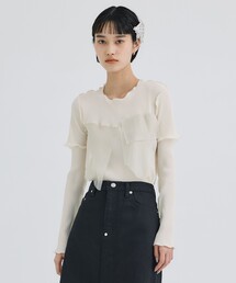 STUDIOUS | 【kotohayokozawa/コトハヨコザワ】《STUDIOUS別注》グリッターアームカバートップス(Tシャツ/カットソー)