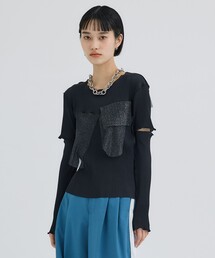 STUDIOUS | 【kotohayokozawa/コトハヨコザワ】《STUDIOUS別注》グリッターアームカバートップス(Tシャツ/カットソー)