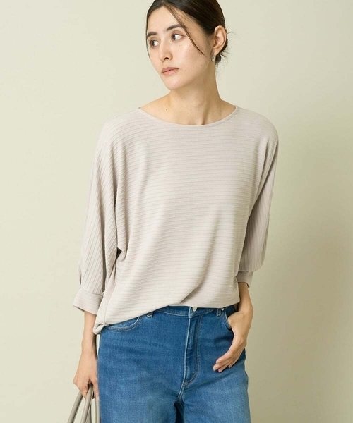 a.v.v(アーヴェヴェ)の「ドルマンスリーブトップス(Tシャツ/カットソー・レディース・ネイビー/グレー系その他・36/42/40/38/34)」の2枚目の写真