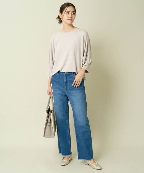 a.v.v(アーヴェヴェ)の「ドルマンスリーブトップス(Tシャツ/カットソー・レディース・ネイビー/グレー系その他・36/42/40/38/34)」の3枚目の写真
