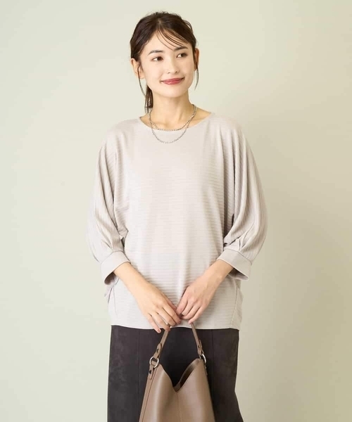 a.v.v(アーヴェヴェ)の「ドルマンスリーブトップス(Tシャツ/カットソー・レディース・ネイビー/グレー系その他・36/42/40/38/34)」の6枚目の写真