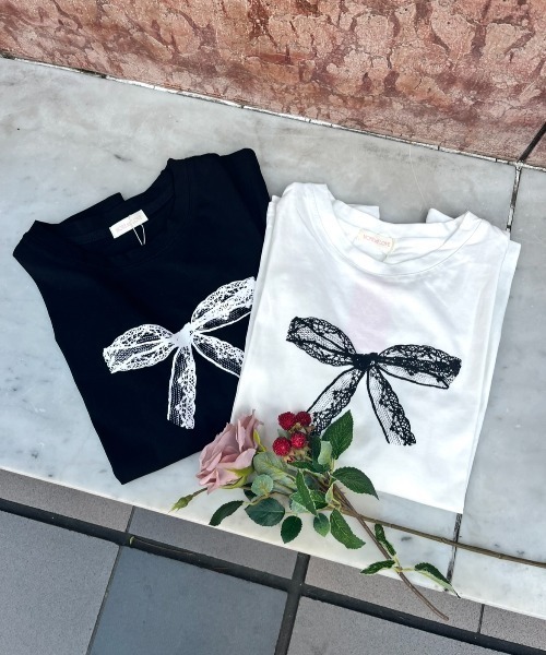MORE self LOVE(モアセルフラブ)の「lace ribbon T shirt(Tシャツ/カットソー・レディース・ホワイト・FREE)」の16枚目の写真