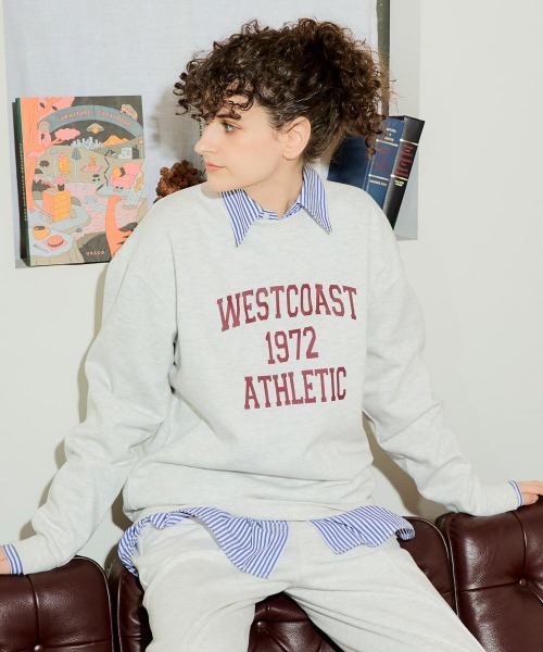 Ocean Pacific（オーシャンパシフィック）の「【OP/オーピー】【限定商品】ユニセックス裏起毛ロゴスウェット　トレーナー　クルースウェット　カレッジロゴ（スウェット・レディース・バーガンディー/ホワイト/チャコール/ヘザーグレー/チャコールグレー・SMALL/MEDIUM/X-LARGE/LARGE）」の4枚目の写真