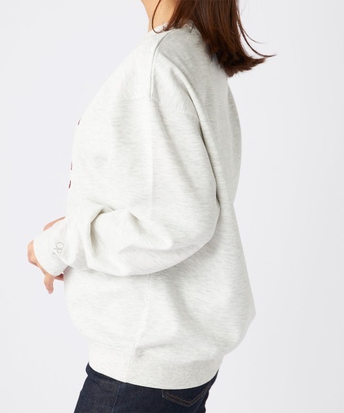 Ocean Pacific（オーシャンパシフィック）の「【OP/オーピー】【限定商品】ユニセックス裏起毛ロゴスウェット　トレーナー　クルースウェット　カレッジロゴ（スウェット・レディース・バーガンディー/ホワイト/チャコール/ヘザーグレー/チャコールグレー・SMALL/MEDIUM/X-LARGE/LARGE）」の21枚目の写真