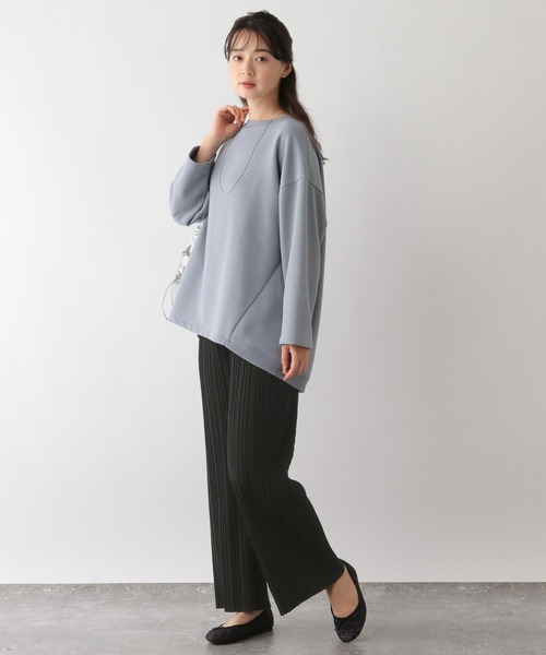 GLOBAL WORK Smile Seed Store（グローバルワーク スマイルシードストア）の「リラクシープリーツパンツ/161581（その他パンツ・レディース・ブラック/グレー系その他/チャコール/カーキ/グレー系その他2/ライトブラウン・MEDIUM/LARGE）」の8枚目の写真