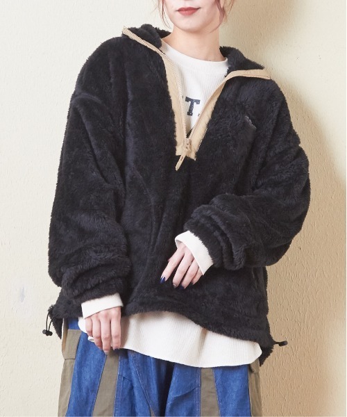ソフトボアハーフジッププルオーバー