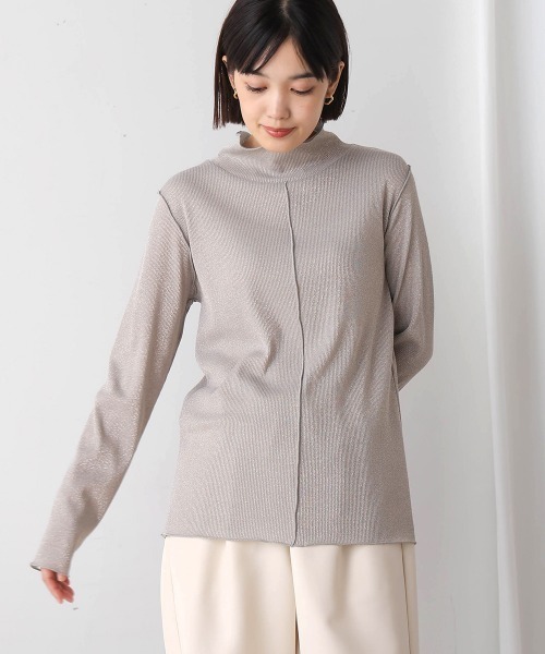 Bou Jeloud(ブージュルード)の「シルバーラメハイネックインナー(Tシャツ/カットソー・レディース・ブラック/ベージュ/ライトグレー・FREE)」の9枚目の写真