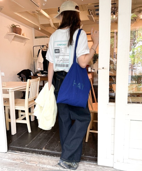 classicalelf（クラシカルエルフ）の「大人カジュアルの新定番。前後2wayグラフィック刺繍＆プリントスウェットトップス（半袖）（スウェット・レディース・オートミール/オフホワイト/杢グレー/チャコールグレー・X-LARGE/SMALL/MEDIUM/LARGE）」の20枚目の写真