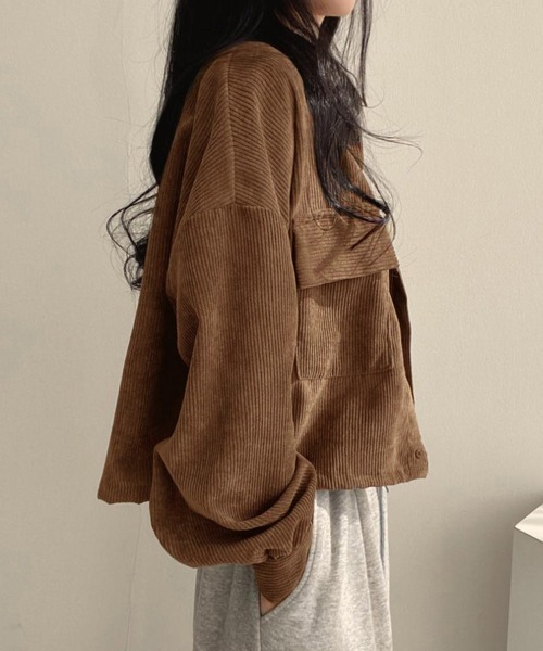 セール】コーデュロイ ジャケット レディース長袖（ブルゾン