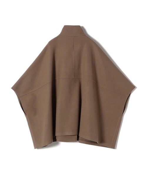 SHIPS Colors（シップス カラーズ）の「SHIPS Colors: 〈手洗い可能〉ジャージーメルトン ポンチョ◇（ポンチョ・レディース・ブラウン/ネイビー・ONE SIZE）」の5枚目の写真