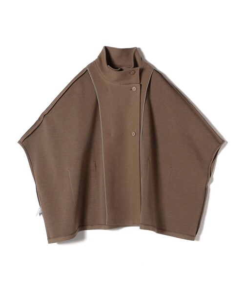 SHIPS Colors（シップス カラーズ）の「SHIPS Colors: 〈手洗い可能〉ジャージーメルトン ポンチョ◇（ポンチョ・レディース・ブラウン/ネイビー・ONE SIZE）」の10枚目の写真