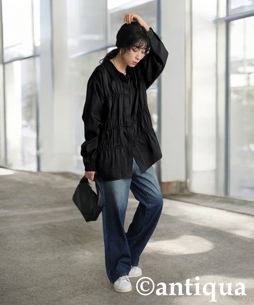 antiqua(アンティカ)の「ティアードトップス(その他トップス・レディース・ブラック・ONESIZE)」の2枚目の写真
