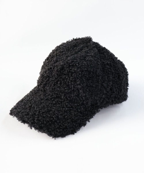 CEMONEMO（セモネモ）の「もこもこ ボア ボールキャップ（キャップ・レディース・ブラック/アイボリー/ベージュ・FREE）」の8枚目の写真