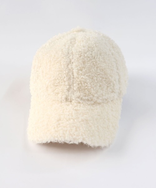 CEMONEMO（セモネモ）の「もこもこ ボア ボールキャップ（キャップ・レディース・ブラック/アイボリー/ベージュ・FREE）」の9枚目の写真