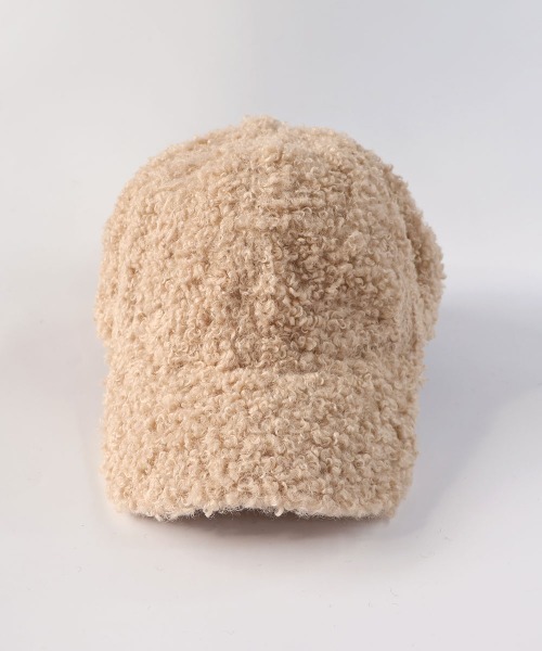 CEMONEMO（セモネモ）の「もこもこ ボア ボールキャップ（キャップ・レディース・ブラック/アイボリー/ベージュ・FREE）」の12枚目の写真
