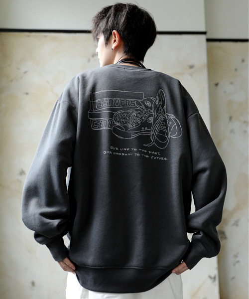 【セール】【neos】CONVERSE コンバース ルーズシルエット ビンテージ ユーズド リメイクライク 裏起毛 スウェット プルオーバー（スウェット）｜CONVERSE（コンバース） 6,526円