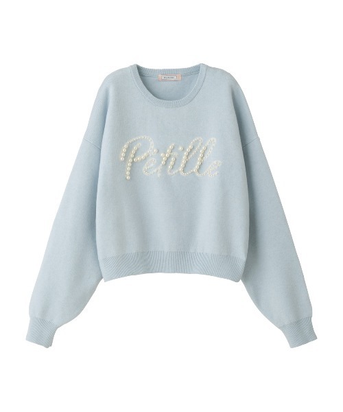 PEACH JOHN（ピーチジョン）の「メッセージパールニット（ニット/セーター・レディース・ブルー/ピンク/モカ・ONE SIZE）」の2枚目の写真