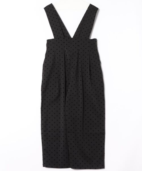 フロッキードットプリントツイルハイウエストサロペットパンツ（サロペット/オーバーオール）｜STYLEBLOCK（スタイルブロック）