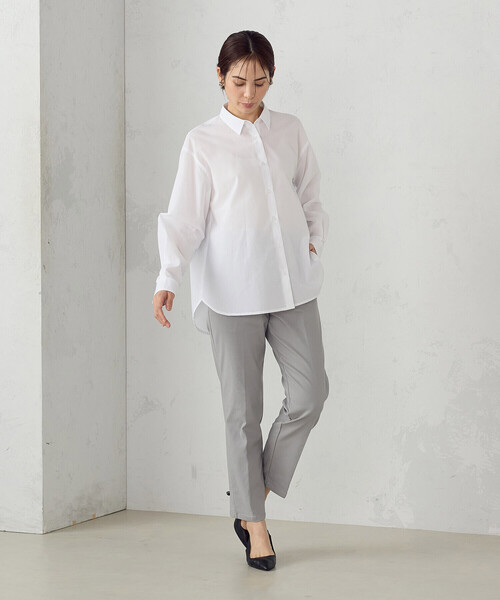 COMME CA MODELS(コムサモデルズ)の「【美しいベーシックパンツ】裏起毛カルゼ テーパードパンツ(その他パンツ・レディース・ネイビー/ブラック/ライトグレー/グリーン・X-SMALL/SMALL/MEDIUM/LARGE/X-LARGE)」の7枚目の写真