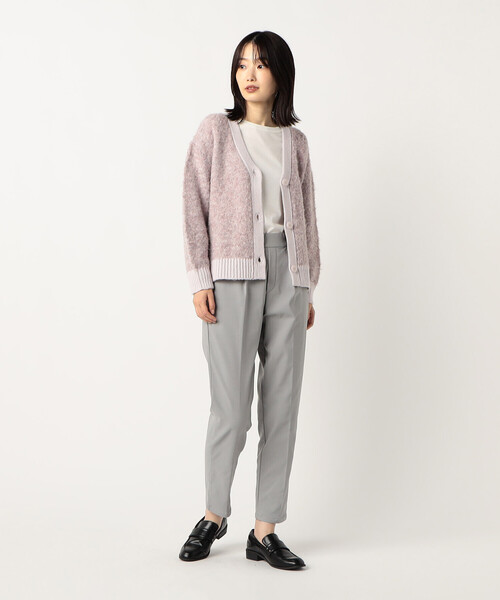 COMME CA MODELS(コムサモデルズ)の「【美しいベーシックパンツ】裏起毛カルゼ テーパードパンツ(その他パンツ・レディース・ネイビー/ブラック/ライトグレー/グリーン・X-SMALL/SMALL/MEDIUM/LARGE/X-LARGE)」の16枚目の写真