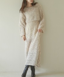 ACYM | Cat yarn nosleeve ニット(ワンピース)