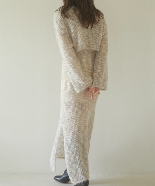 ACYM(アシーム)の「Cat yarn nosleeve ニット(ワンピース・レディース・ベージュ/グレー・FREE)」の11枚目の写真