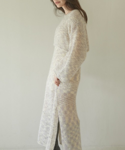 ACYM(アシーム)の「Cat yarn nosleeve ニット(ワンピース・レディース・ベージュ/グレー・FREE)」の16枚目の写真