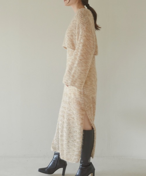 ACYM(アシーム)の「Cat yarn nosleeve ニット(ワンピース・レディース・ベージュ/グレー・FREE)」の13枚目の写真