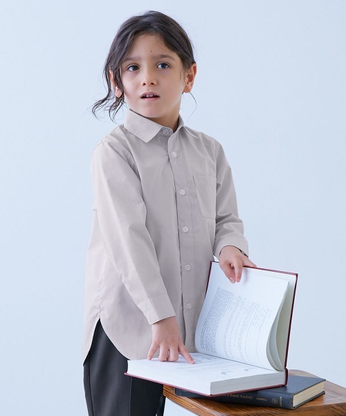 devirock（デビロック）の「えらべる フォーマルデザインシャツ（シャツ/ブラウス・キッズ・グレー系1/グレー系2/グレー系3/ホワイト系1/ホワイト系2/ホワイト系3/サックスブルー系1/サックスブルー系2/ブラック系1/ベージュ系/ブラック系2/ネイビー系/グレー系4・140cm/150cm/160cm/110cm/100cm/120cm/130cm）」の9枚目の写真