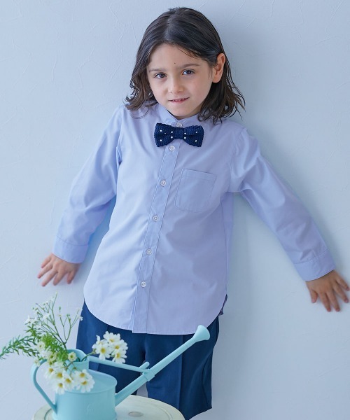 devirock（デビロック）の「えらべる フォーマルデザインシャツ（シャツ/ブラウス・キッズ・グレー系1/グレー系2/グレー系3/ホワイト系1/ホワイト系2/ホワイト系3/サックスブルー系1/サックスブルー系2/ブラック系1/ベージュ系/ブラック系2/ネイビー系/グレー系4・140cm/150cm/160cm/110cm/100cm/120cm/130cm）」の12枚目の写真