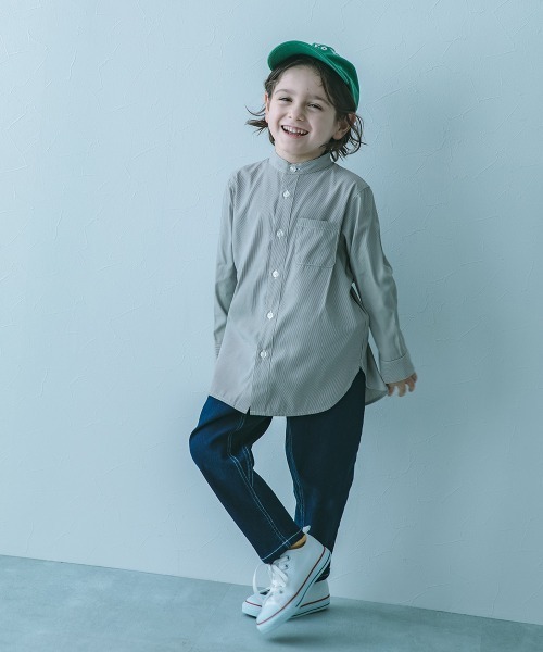 devirock（デビロック）の「えらべる フォーマルデザインシャツ（シャツ/ブラウス・キッズ・グレー系1/グレー系2/グレー系3/ホワイト系1/ホワイト系2/ホワイト系3/サックスブルー系1/サックスブルー系2/ブラック系1/ベージュ系/ブラック系2/ネイビー系/グレー系4・140cm/150cm/160cm/110cm/100cm/120cm/130cm）」の20枚目の写真