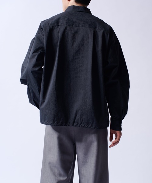 Lui's（ルイス）の「COOLMAXコード付シャツブルゾン（シャツ/ブラウス・メンズ・ブラック/ホワイト・M/S）」の17枚目の写真