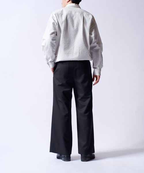 Lui's（ルイス）の「COOLMAXコード付シャツブルゾン（シャツ/ブラウス・メンズ・ブラック/ホワイト・M/S）」の14枚目の写真