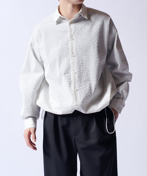 Lui's（ルイス）の「COOLMAXコード付シャツブルゾン（シャツ/ブラウス・メンズ・ブラック/ホワイト・M/S）」の8枚目の写真