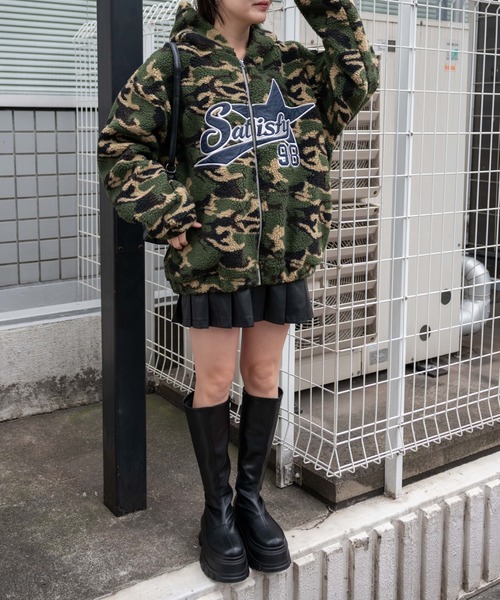 WEGO（ウィゴー）の「WEGO/迷彩ロゴボアパーカー（ブルゾン・レディース・その他1・FREE）」の8枚目の写真