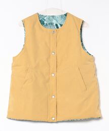 BAYBLO（ベイブロ）の「(BD)【BARNDOOR】【リバーシブル】北欧風 ボタニカル 中綿 ベスト（ダウンベスト）」