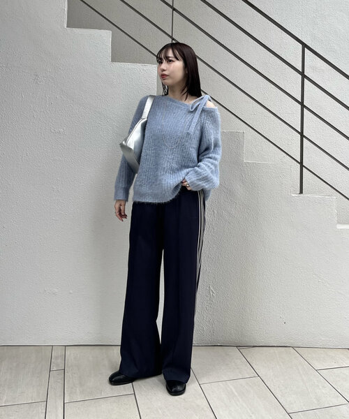 mline（エムライン）の「[mline]ラインジャージパンツ（その他パンツ・レディース・ネイビー/ベージュ・FREE）」の11枚目の写真